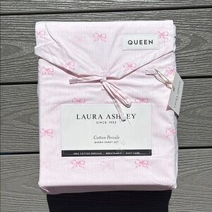 Pink Bow 100% Cotton Percale Sheets